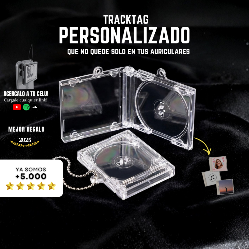 TrackTag Personalizado, mini CD en acrílico con chip NFC